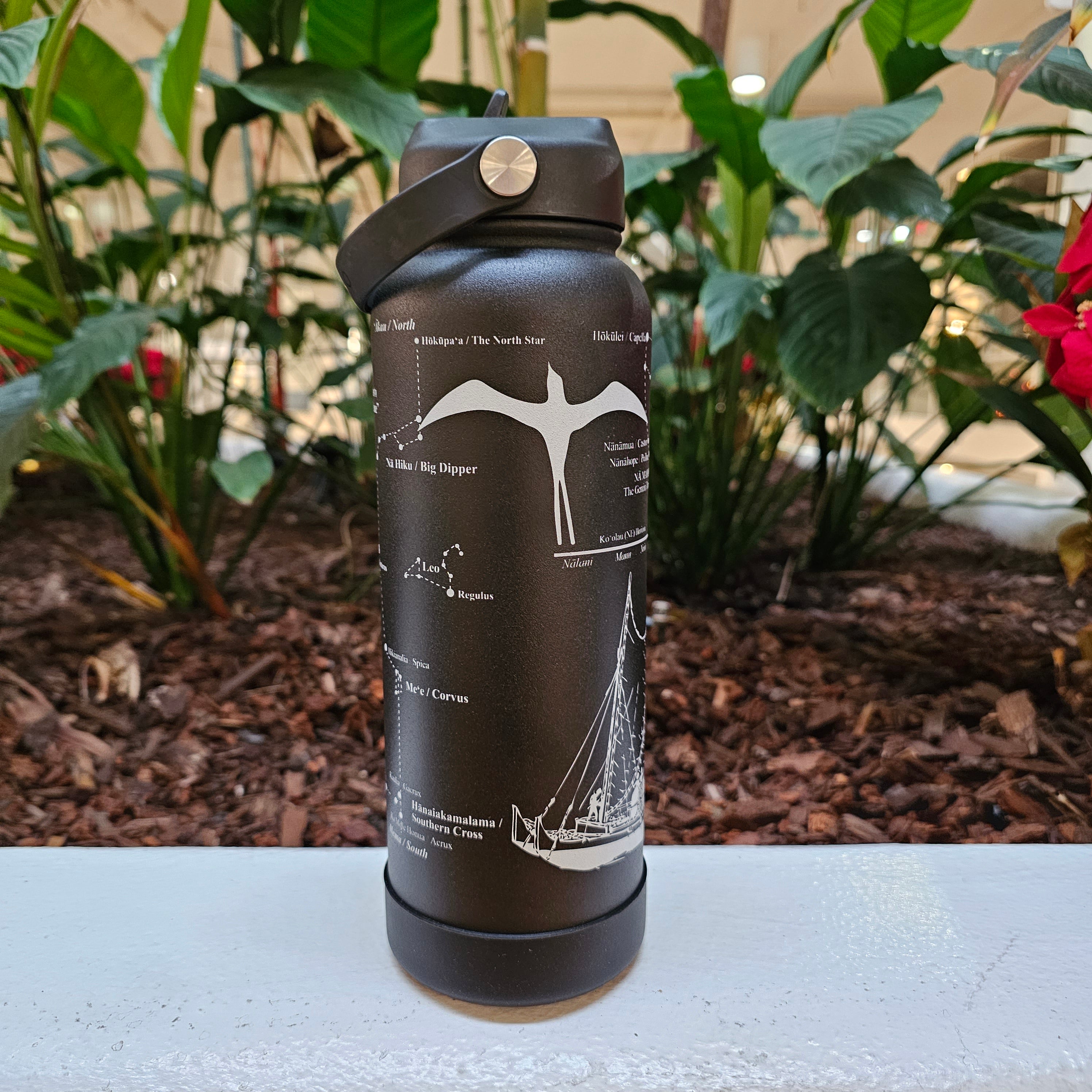 Ho'okele Printed Flask Black