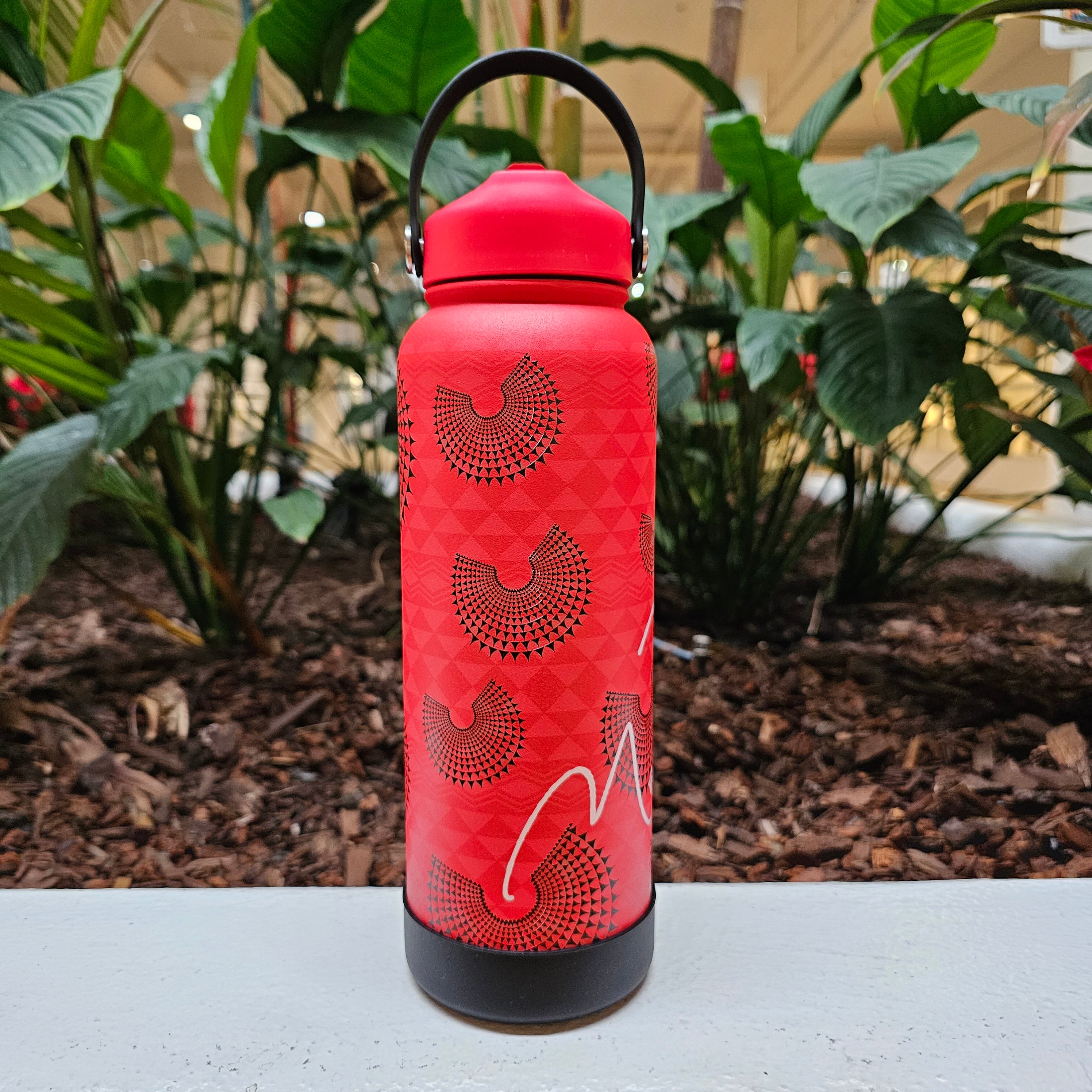 40oz Ahu'ula Wahine Rising Printed Flask