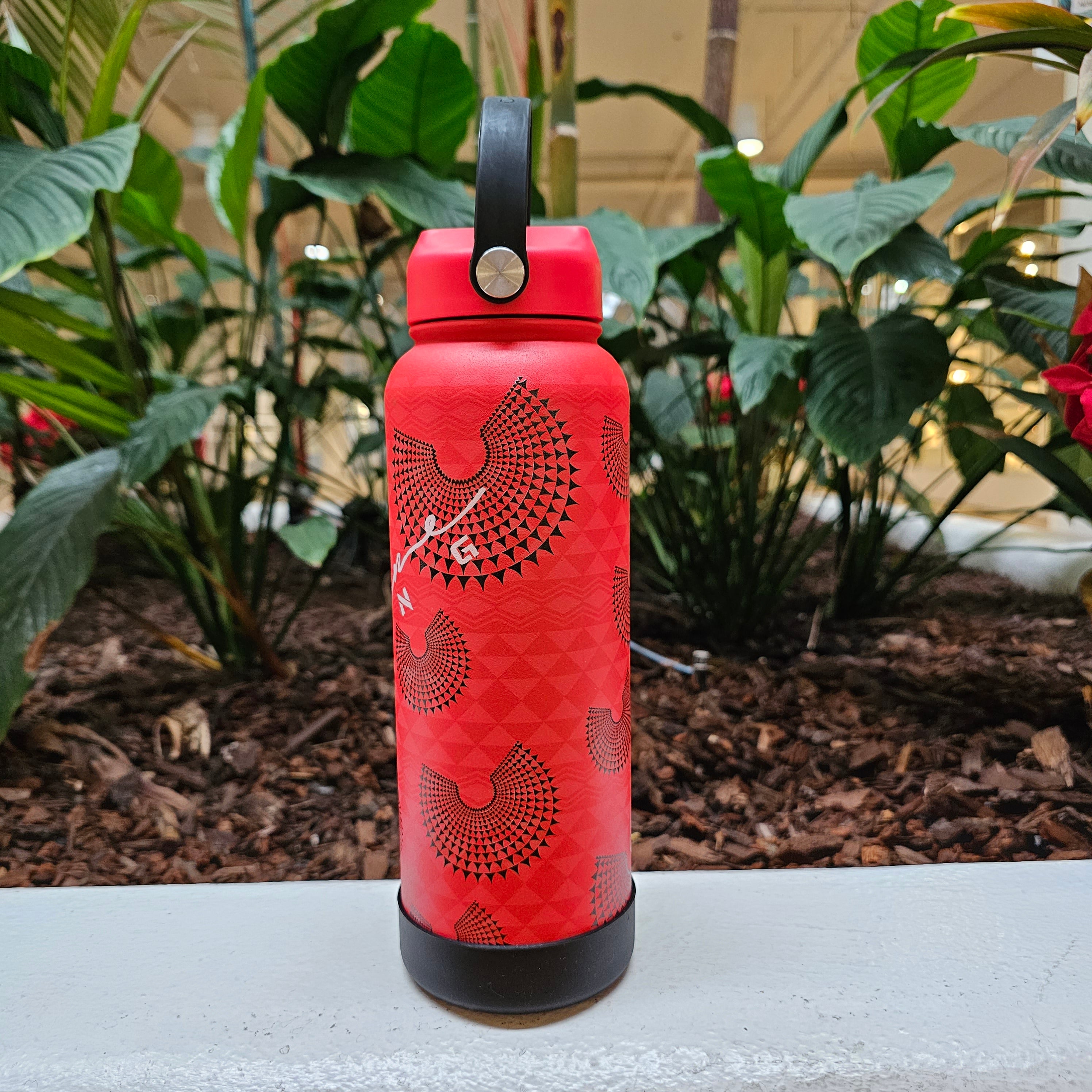 40oz Ahu'ula Wahine Rising Printed Flask