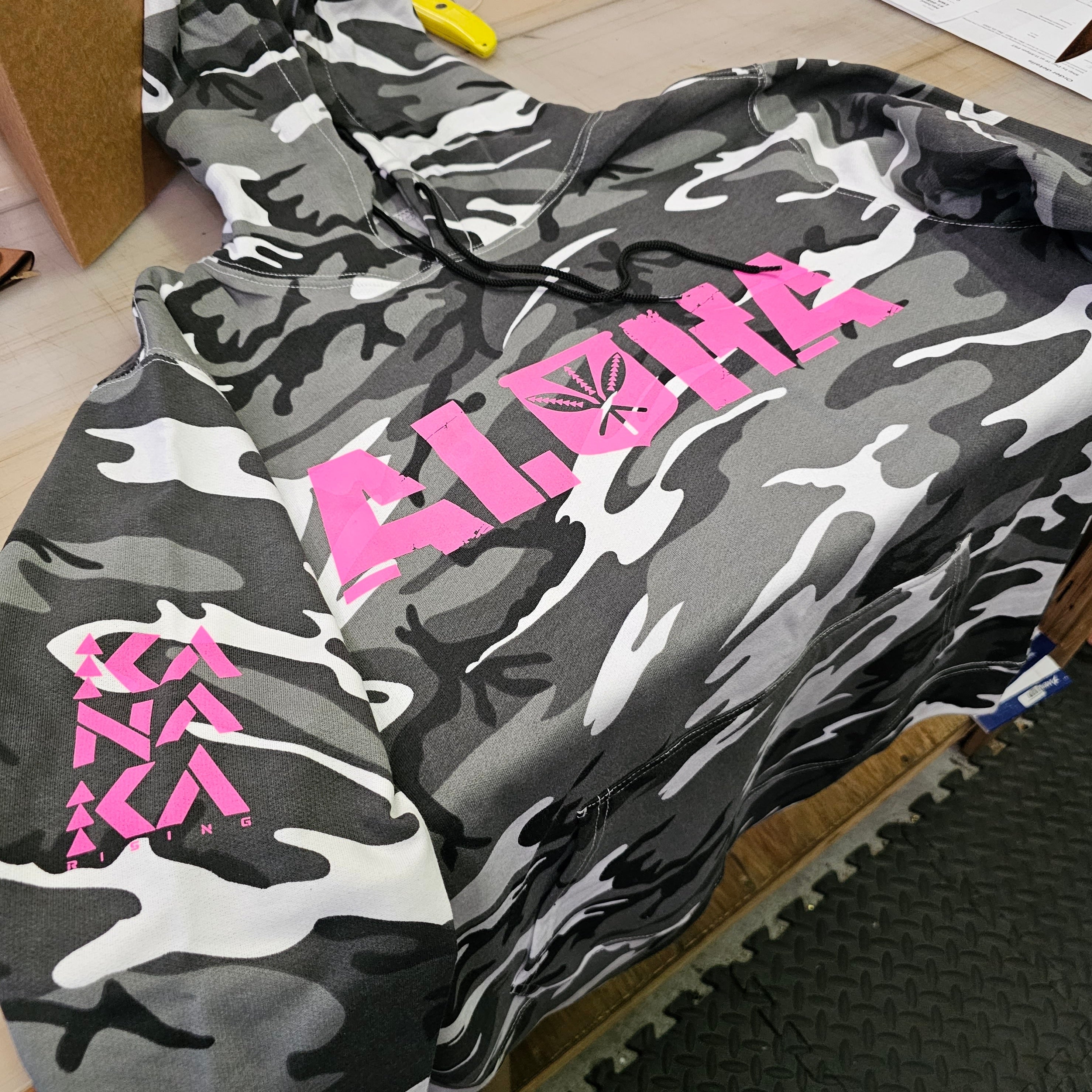 Grey Aloha Camo Hoodie