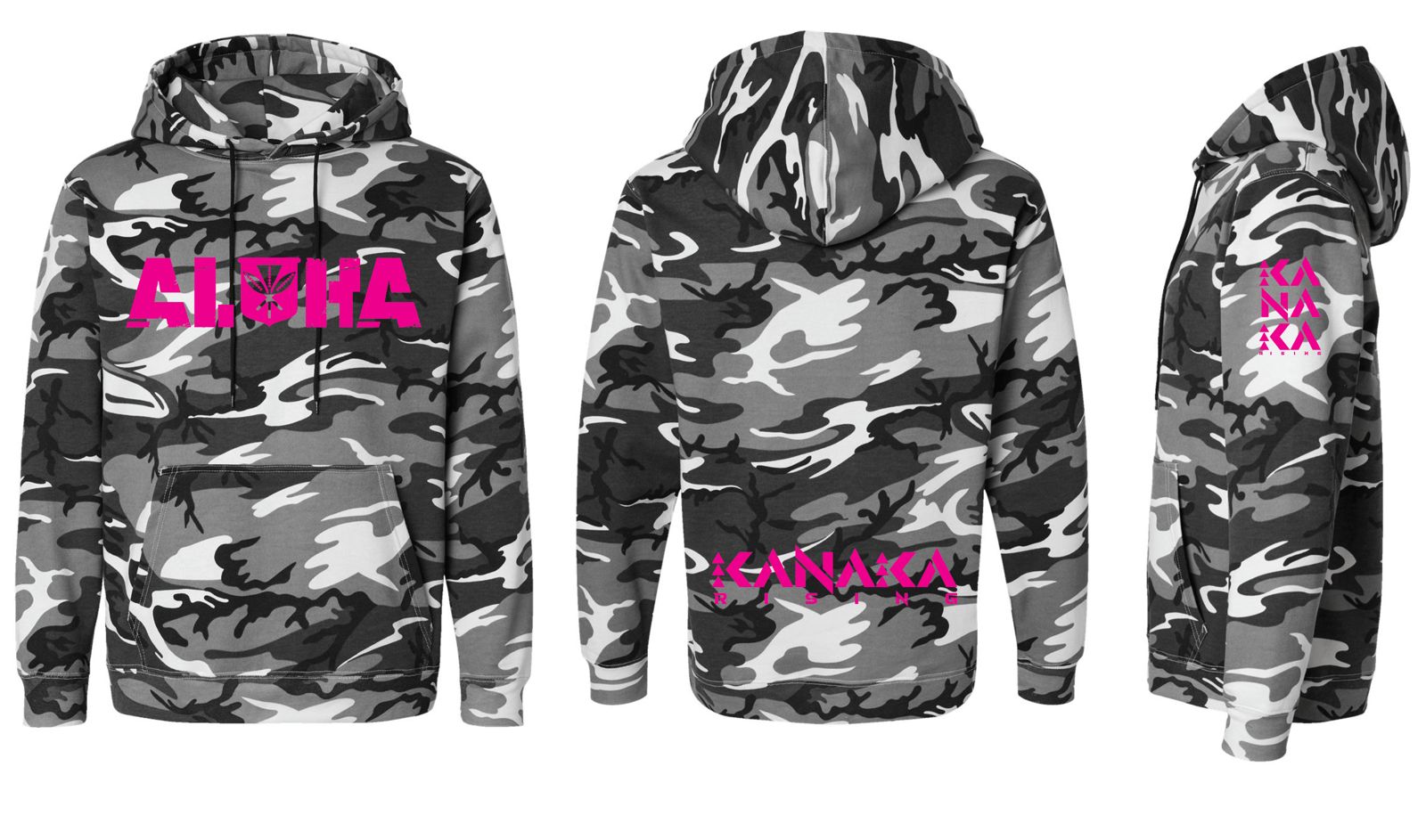 Grey Aloha Camo Hoodie